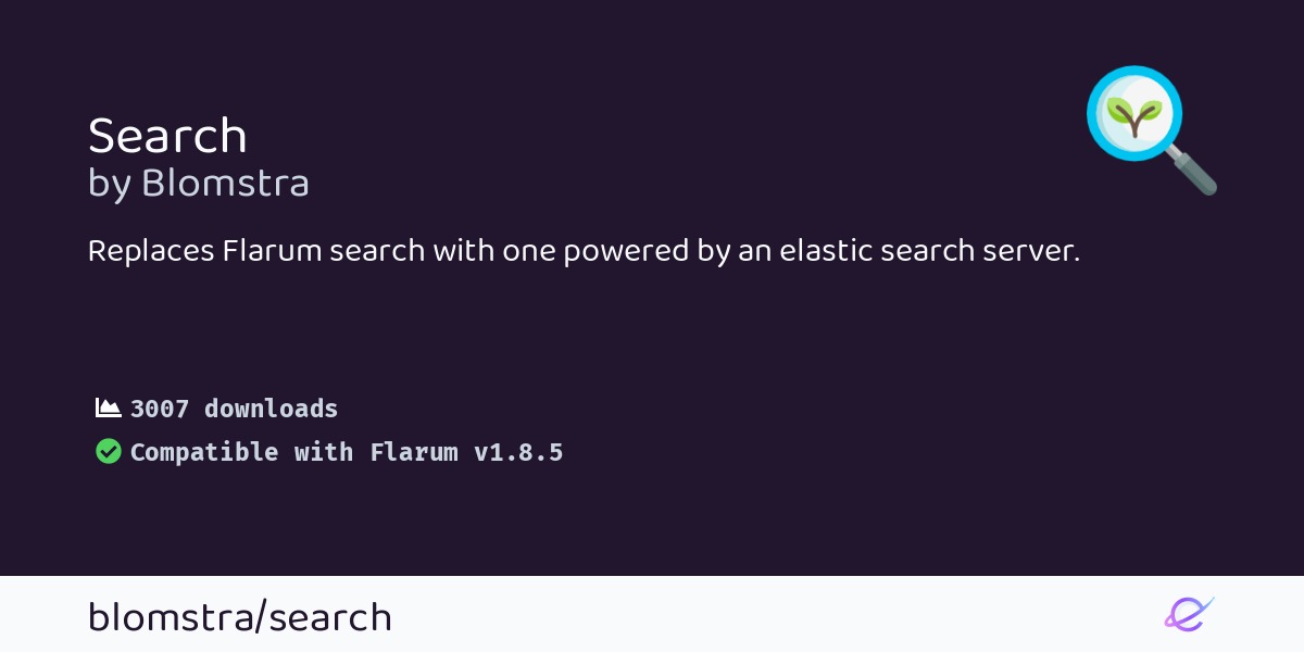 Blomstra Search, an elasticsearch fulltext search extension